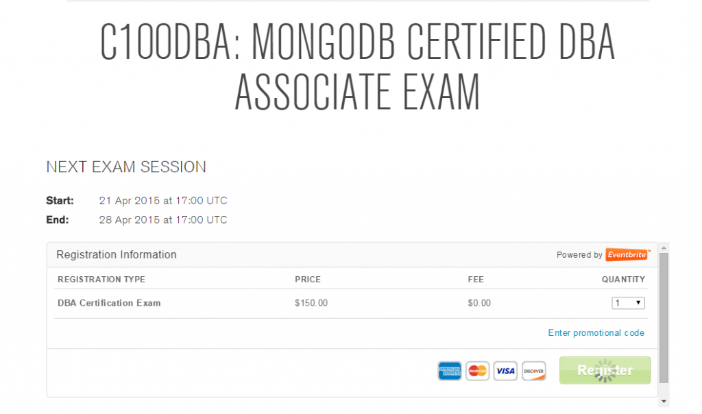 预约mongodb dba认证考试